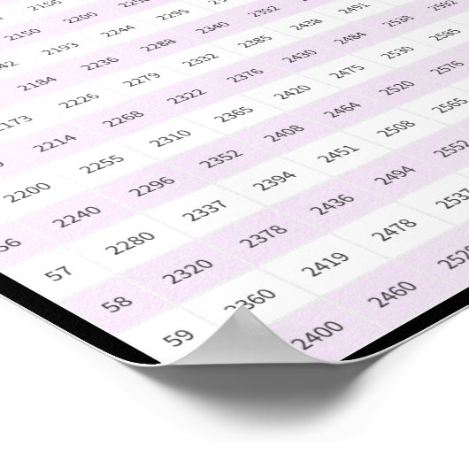 40 > 60 Multiplikationstabelle | Times Tables Post Poster (Ecke)