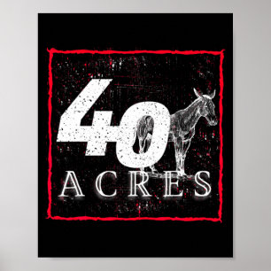 40 Acres und ein Maultier Black History T-Shirt  Poster