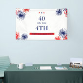 40 am 4. Juli Geburtstag Feuerwerk Custom Banner (Messeveranstaltung)