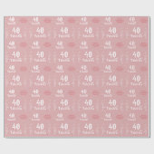 40 and Fabulous Foliage Pink 40th Birthday  Geschenkpapier (Flach)