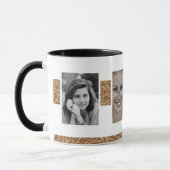 40 and Fabulous Gold Glitter 2 Photo 40th Birthday Tasse (Links)