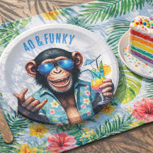 40 and Funky Summer Monkey 40th Birthday