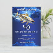 40. Angelkarten-Einladung Bass Fisch Ozean Thema M Einladung (Stehend Vorderseite)