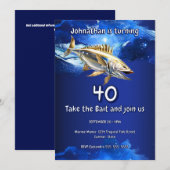 40. Angelkarten-Einladung Bass Fisch Ozean Thema M Einladung (Vorne/Hinten)