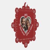 40 Aniversario Personalizado Papier Ornament Card (Rechts)