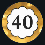 40 - Aufkleber mit den goldenen Zahlen<br><div class="desc">Ornaart Design. 40 - Aufkleber mit den goldenen Zahlen</div>