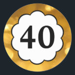 40 - Aufkleber mit den goldenen Zahlen<br><div class="desc">Ornaart Design. 40 - Aufkleber mit den goldenen Zahlen</div>