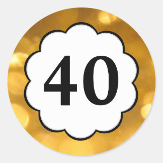 40 - Aufkleber mit den goldenen Zahlen