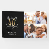 40 aussehen gut Schwarz und Gold Multi-Foto Banner (Horizontal)