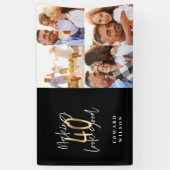 40 aussehen gut Schwarz und Gold Multi-Foto Banner (Vertikal)