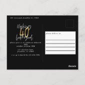 40 aussehen gut Schwarz und Gold Multi-Foto Postkarte (Rückseite)