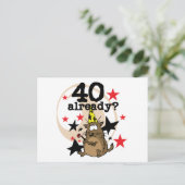 40 Bereits zum Geburtstag Postkarte (Stehend Vorderseite)