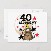 40 Bereits zum Geburtstag Postkarte (Vorne/Hinten)