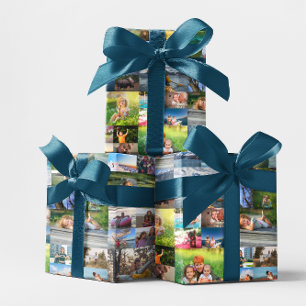 40 Bild Foto Collage Geschenkpapier Set