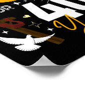 40 Birthday Blessed By God For 40 Years Old 40th B Poster (Ecke)