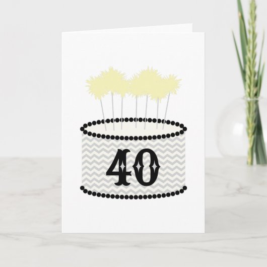 40 Birthday Cake Karte (Vorderseite)