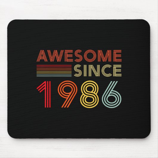 40 Birthday Decorations Men 40yr Awesome 1986 40th Mousepad (Vorne)