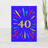 40. Birthday Explosion Card Karte (Vorderseite)