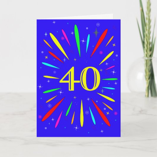 40. Birthday Explosion Card Karte (Vorderseite)
