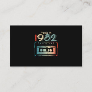 40 Birthday Gifts Year Old Made in 1982 Cassette Visitenkarte