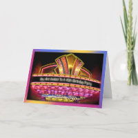 40. Birthday Party Einladung Neon Lichter marquis