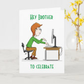 "40. BIRTHTAG FÜR MEINE BROTHER"-Karte Karte (Gelbe Blume)