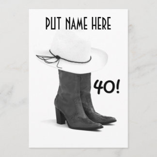 "40. BIRTHTAGINVITATION" LÄNDISCHER STIL EINLADUNG