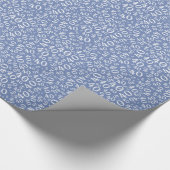 40. Blau/Weiß Geburtstag Random Nummer 40 Muster Geschenkpapier (Ecke)