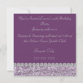 40. BLING Geburtstagsparty Einladung (Rückseite)