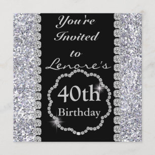 40. BLING Geburtstagsparty Einladung