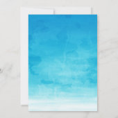 40 Blue Ombre Modern 40. Geburtstag Party Einladung (Rückseite)