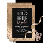 40 Blush Pink Gold Sparkle Geburtstag Einladung<br><div class="desc">Brauchen Sie eine Einladung für das große 40. Party? Etwas,  das Ihren anderen fabelhaften Dekorationen Glanz und Eleganz verleiht? Sie können eine persönliche Nachricht und ihren Namen auch hinzufügen!</div>