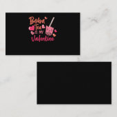 40.Boba Tea Boba Tea Tea Is My Valentine Heart Visitenkarte (Vorne/Hinten)