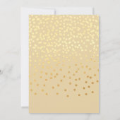 40. Champagner Poppen Goldschläuche funkeln Einladung (Rückseite)