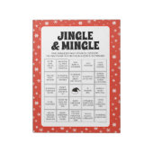 40 Christmas Jingle & Mingle Bingo Game Sheets Notizblock (Rotiert)
