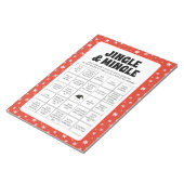 40 Christmas Jingle & Mingle Bingo Game Sheets Notizblock (angewinkelt)