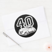 40 Classic Runder Aufkleber (Umschlag)