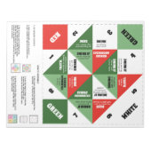 40 Cootie Catcher Games - Weihnachtsfeiern Notizblock (Vorderseite)