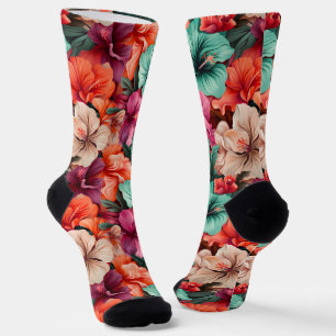#40 Crew-Socken mit Blumenmuster Socken