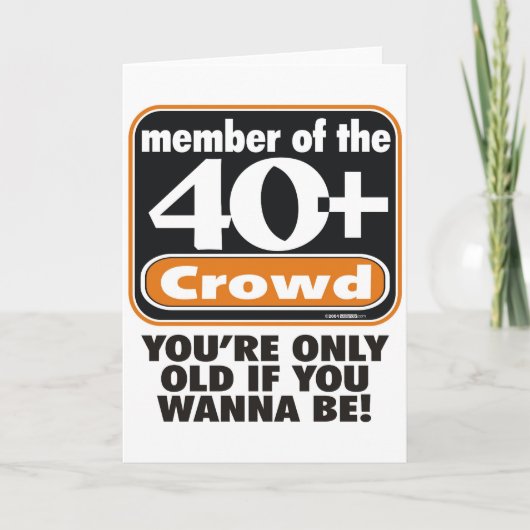 40+ Crowd Grußkarte Karte (Vorderseite)