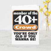 40+ Crowd Grußkarte Karte (Gelbe Blume)