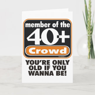 40+ Crowd Grußkarte Karte