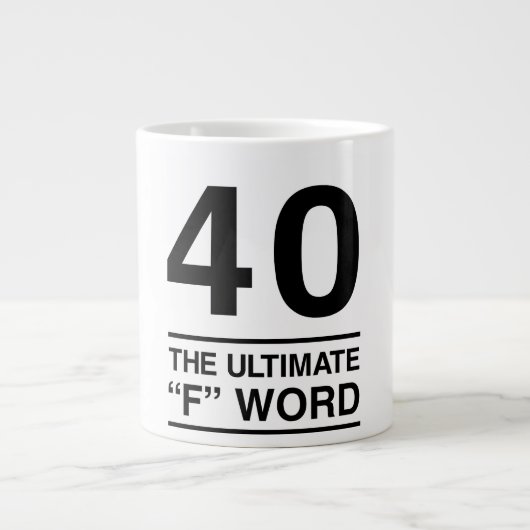 40 Das ultimative Wort Jumbo-Tasse (Vorderseite)