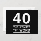 40 Das ultimative Wort Postkarte (Vorne/Hinten)