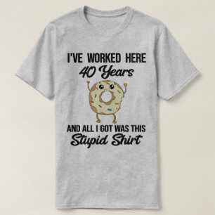 40. Dienstjubiläum Mitarbeiter Anerkennung T-Shirt