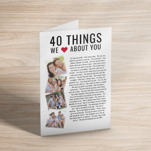 40 Dinge, die wir über Sie Liebe   40. Geburtstags