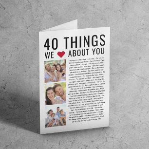 40 Dinge, die wir über Sie Liebe   40. Geburtstags