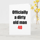 40 Dirty Old Man Karte (Gelbe Blume)