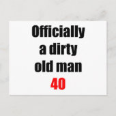 40 Dirty Old Man Postkarte (Vorderseite)