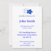 40. Einladung mit Disco Ball und Regenbogenstars (Rückseite)